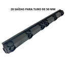 Ralo Linear 8X100 com Grelha em Inox 304 com Coletora Sequencial 50mm com Tela Anti Insetos
