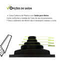 Ralo 15x15 Reta Alumínio com Coletora Multi Saídas + Sifão