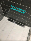 Ralo Linear Sifonado 6x50 Oculto com Grelha Lisa em Inox Polido