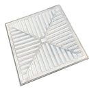 Ralo Quadrado com Grelha Concava, Tela Anti Insetos e Aro de Fixação em Alumínio