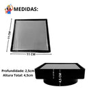 Ralo em Inox Invisivel "Cola Piso" - Modelo 10x10 com Coletora e Sifão