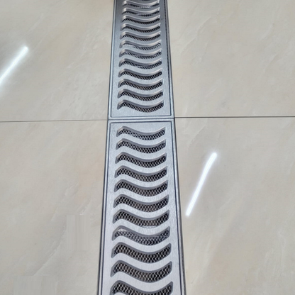 Ralo Linear Elite 15x100 com aro de fixação e tela anti-inseto (2 Ralos 15x50)