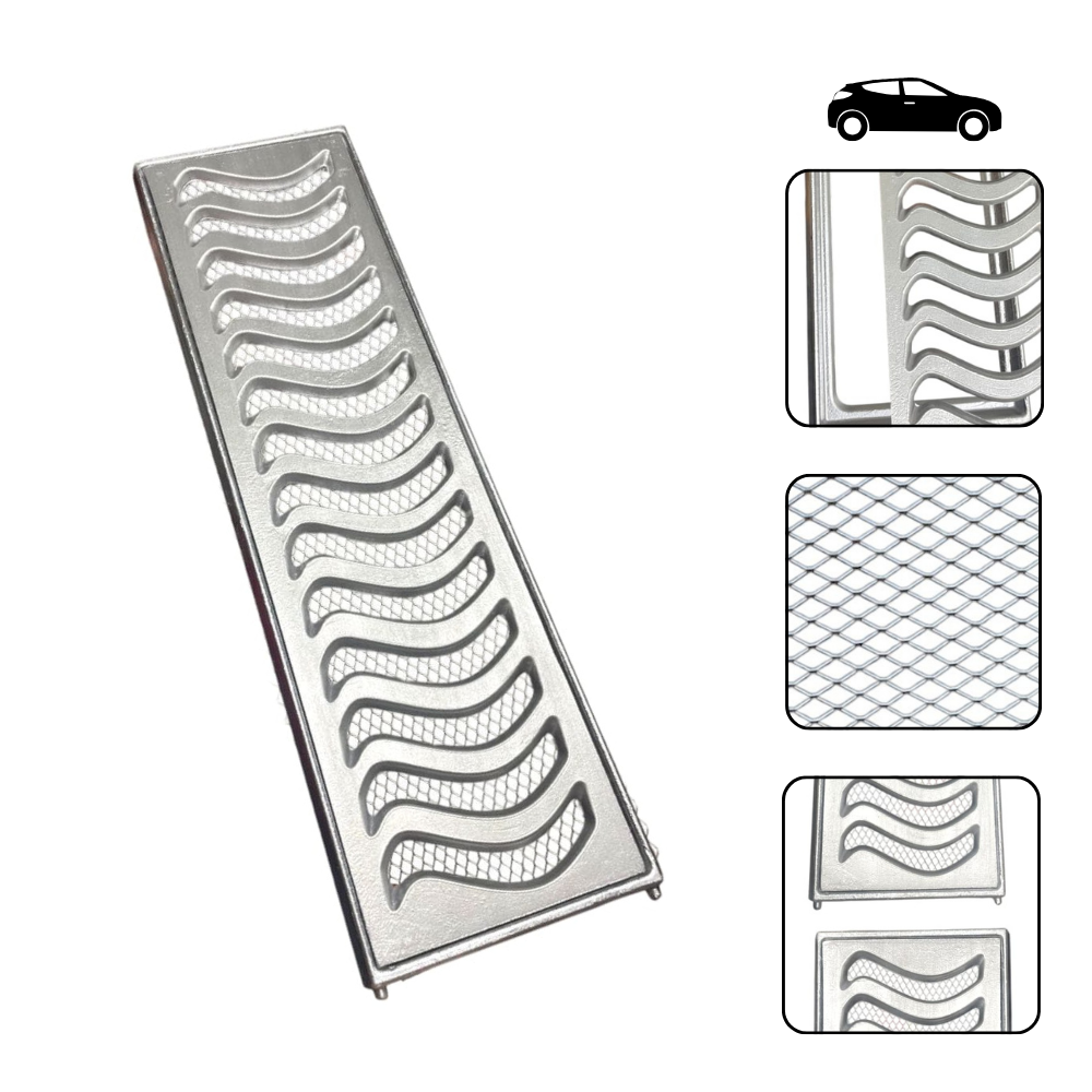 Ralo Linear Elite 15x50 com aro de fixação e tela anti-inseto