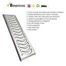 Ralo Linear Elite 15x100 com aro de fixação e tela anti-inseto (2 Ralos 15x50)