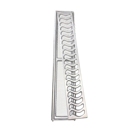 Ralo Linear Elite 10x50cm com aro de fixação e tela anti inseto