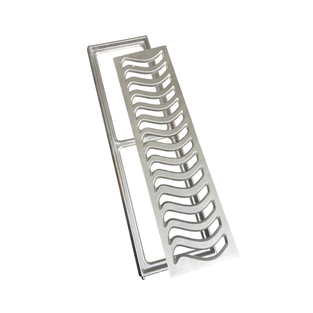 Ralo Linear Elite 15x50 com aro de fixação e tela anti-inseto